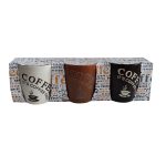 لیوان مدل COFFEE مجموعه 3 عددی