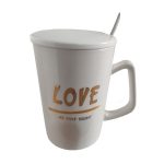 ماگ سرامیکی عاشقانه مدل LOVE کد 1029 رنگ سفید
