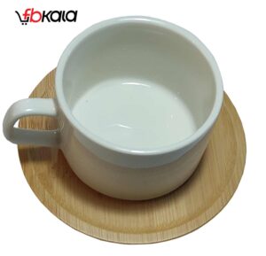 ست فنجان و نعلبکی 12 پارچه طرح چوب